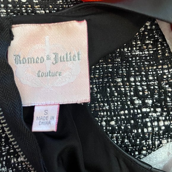 High-Low Black Leather Top Romeo and Juliet Dress, Size S - Picture 3 of 3